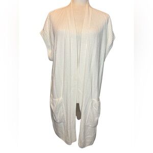Barefoot Dreams Cozy-chic Ultra Lite Cream Open Front Cardigan